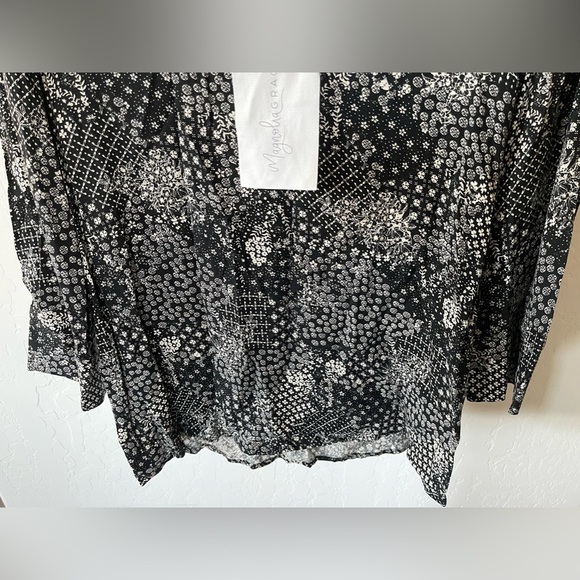 Magnolia Grace| Boho Floral Pattern Long Sleeve Blouse w Embroidered Beading••• - Picture 3 of 11